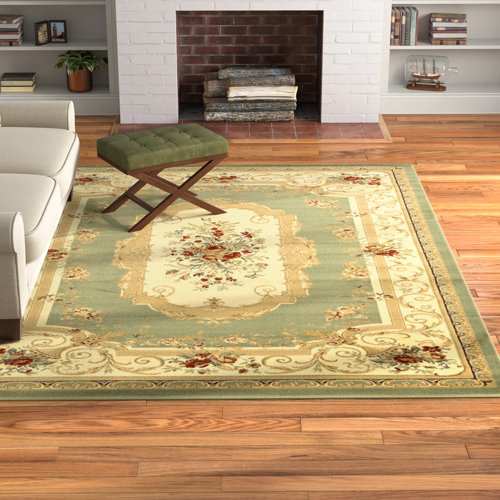 Andover Mills™ Meda Area Rug in Green/Beige & Reviews Wayfair